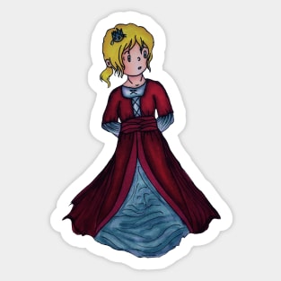 Little princess marker drawing Sticker